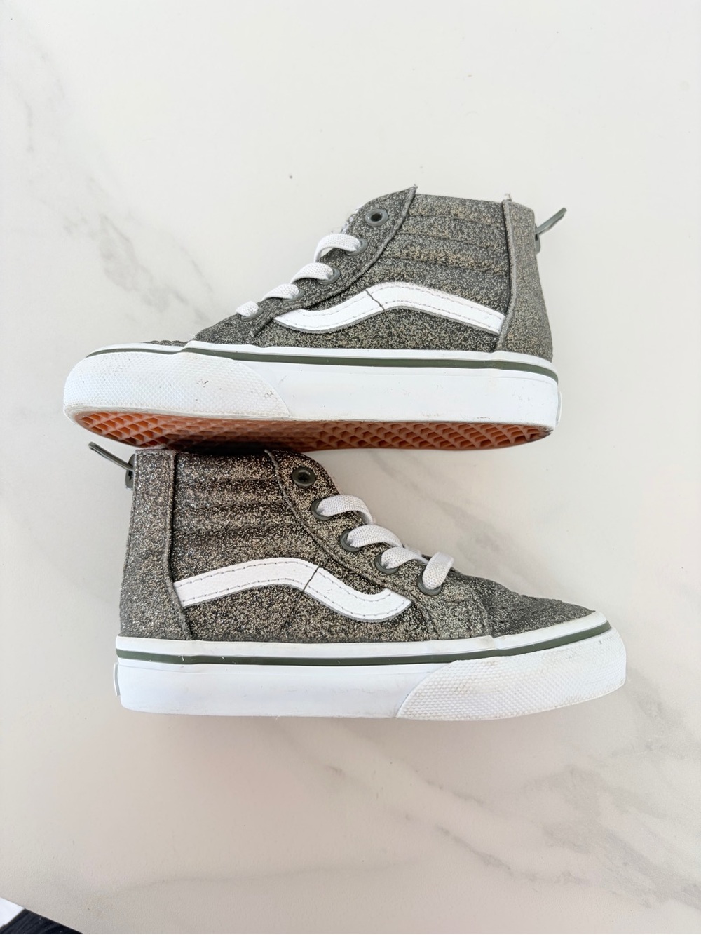 Kids High-Top Glitter Vans Sneakers